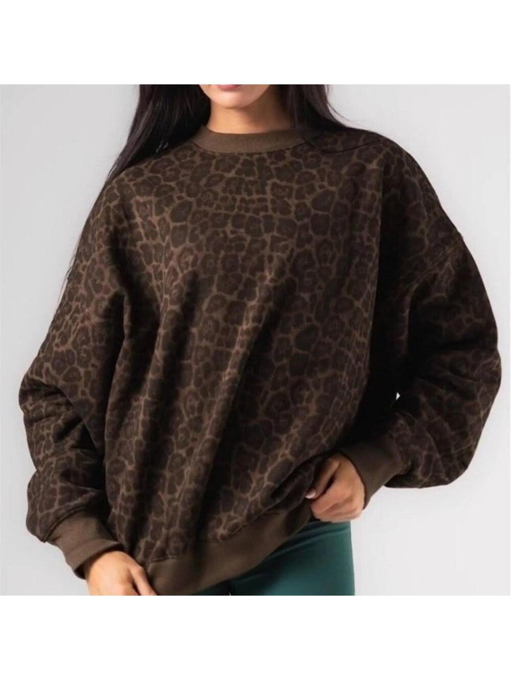 ACTA Leopard Crew, S/M -- HTF SOLD OUT DESIGN! Not coming back! BNWT! Animal